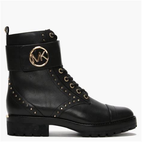 michael kors tatum leather and logo combat boot|Michael Michael Kors Tatum Leather Combat Boots .